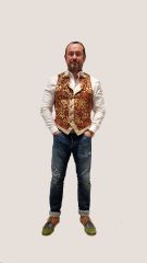 Jacquard Vest Burgundy